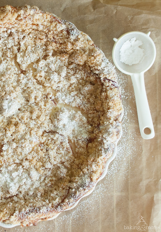 Kaesekuchen-Nektarinen-Tarte mit Streuseln