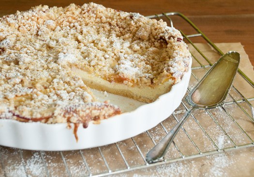 Kaesekuchen-Nektarinen-Tarte mit Streuseln