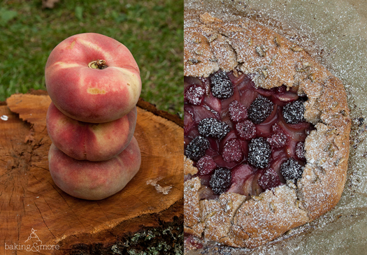 Weinbergpfirsich-Dinkel-Galette mit Beeren & Amaretto - Vineyard Peach Spelt-Galette with Berries & Amaretto
