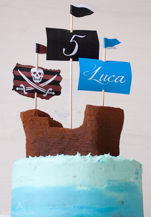 Piratentorte - Schokotörtchen mit einer Frischkäsecreme mit weißer Schokolade