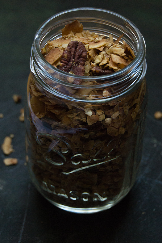 Granola mit Kokosnussflocken, Nüssen und Zimt - Granola with Coconut Flakes, Nuts and Cinnamon
